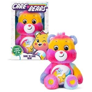 Care Bears Dare to Care Bear Plush Rainbow Colors 14” NEW Stuffed Animal NWT